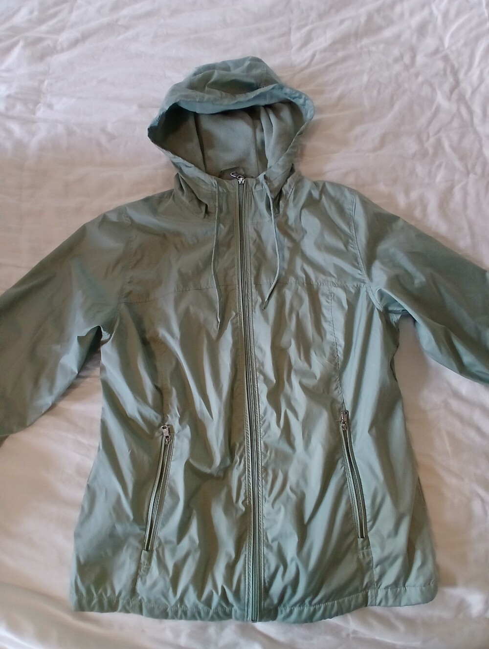Calvin Klein Light Grey Hooded Utility Jacket Size Small